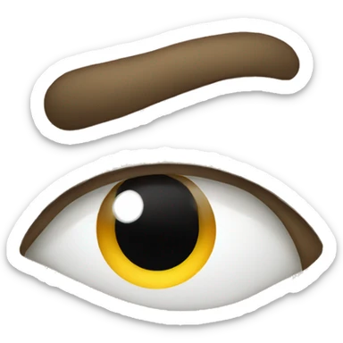 eyes looking down interested sticker