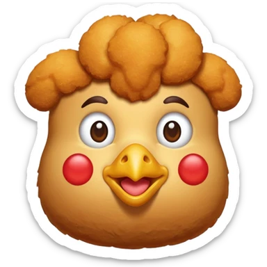 Make an emoji of a chicken nugget sticker