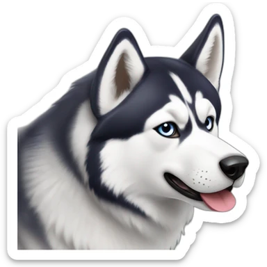 Husky qui mange de la glace sticker