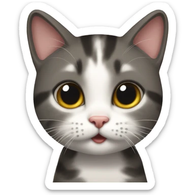 A kitty asking to be adopted sticker