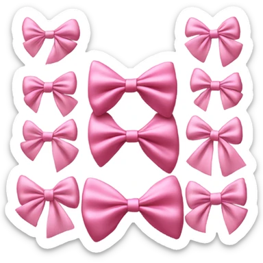 Pink bows on blanket sticker
