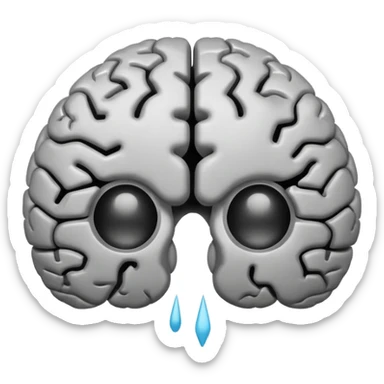 Brain showing hole sticker