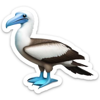 Blue footed booby sticker