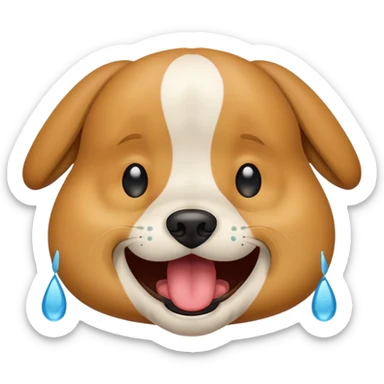 Dog crying of laughter’s  sticker