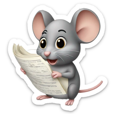 mouse learning russian sticker