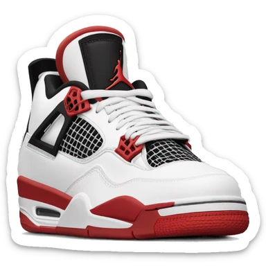 jordan 4 fire red sticker