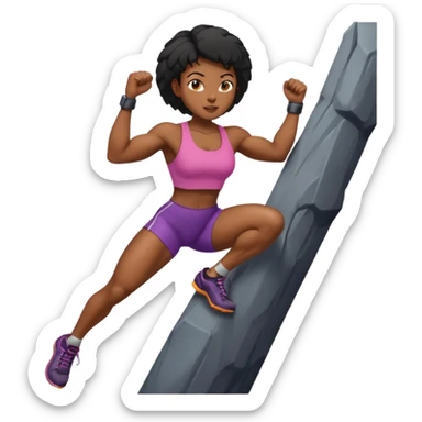 Black woman climbing  sticker