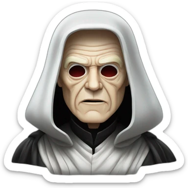 Emperor Shiev Palpatine (black hooded robe) Star Wars sticker