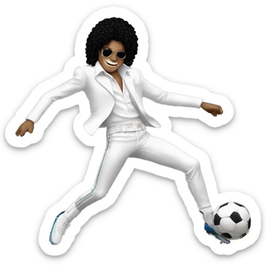 Michael jackson qui joue au foot  sticker
