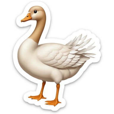 goose with a human female feet sticker