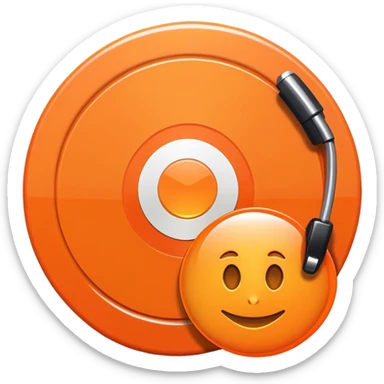 record vinyl orange sticker