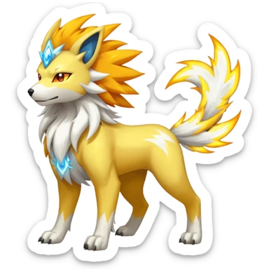 Manectric-Solgaleo-Electrike-Furfrou-Fakemon-fusion, full body sticker
