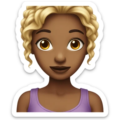 Girl with Long nail sticker