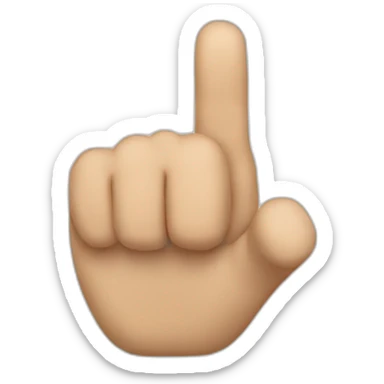 Point finger sticker