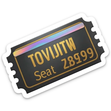 movie ticket sticker