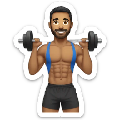 CrossFiter doing workout with medball sticker