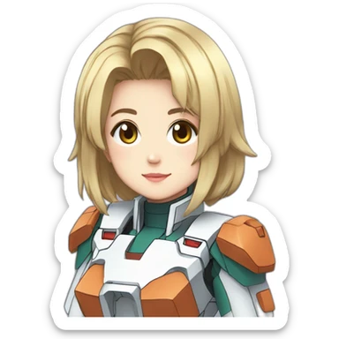 Cute girl Mobile Gundam Protagonist  sticker