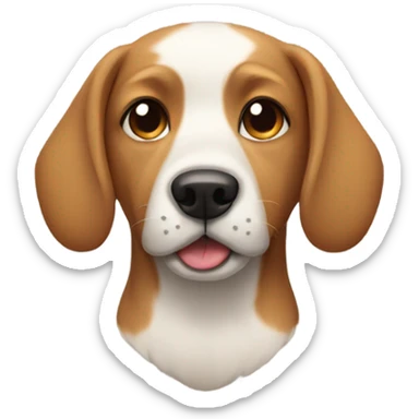Dog with human face sticker