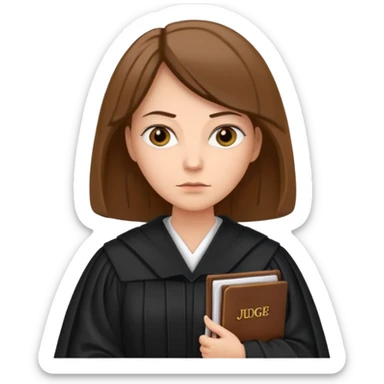 YARGIÇ KADIN ELİNDE DOSYA VAR,YARGIÇ KIYAFETİ GİYİNB sticker