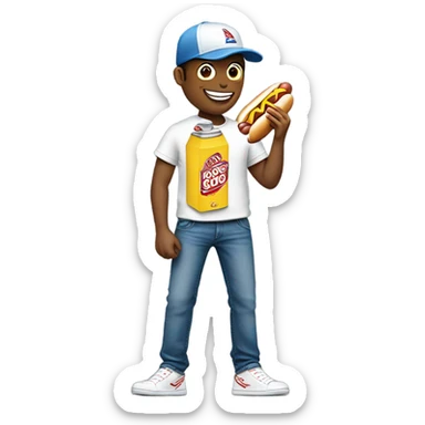 Stereotypical american person sticker