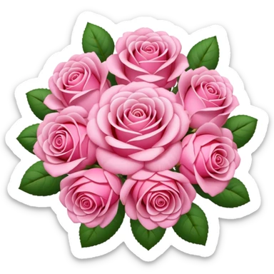 Huge pink flower bouquet with different flowers and pink tones and roses sticker
