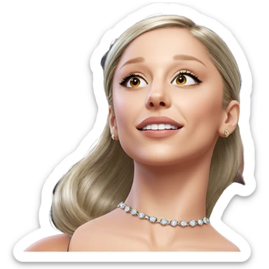 realistic jewelry on a girl sticker