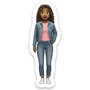 girl gets wearing pants sticker