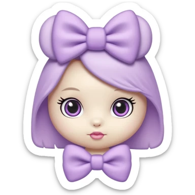 hellokitty in lilac colors sticker