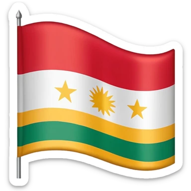 Wavy Kurdistan flag emoji sticker