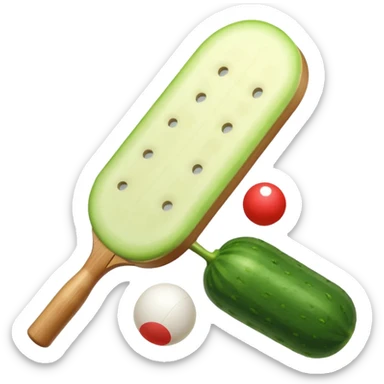 🥒+🏓 sticker