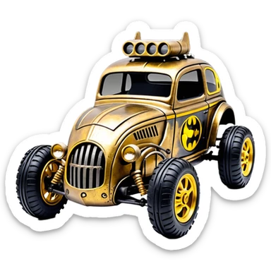 1:10 off-road Basher Batman’s 1934 blackened tarnished C-3PO ford rc car  sticker