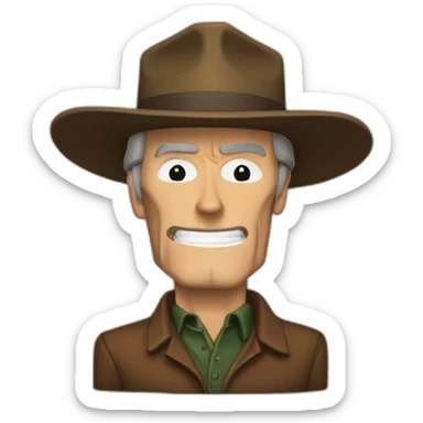 Clint Eastwood il a wood sticker