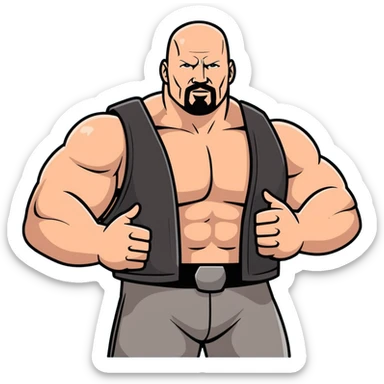 Stone cold Steve Austin fat sticker