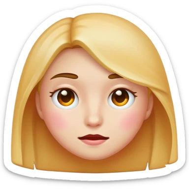 Face hide blushed emoji sticker