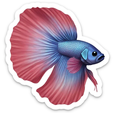Over halfmoon Betta fish sticker