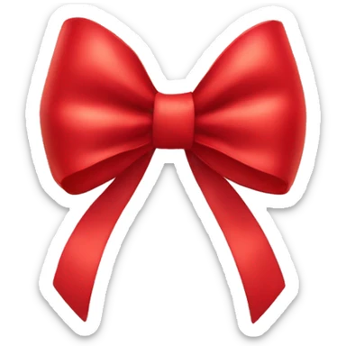 Red bow sticker