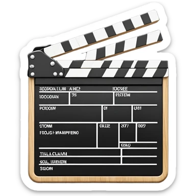 movie clapperboard sticker