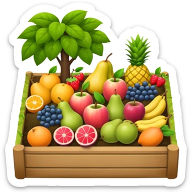 fruit garden bed sticker