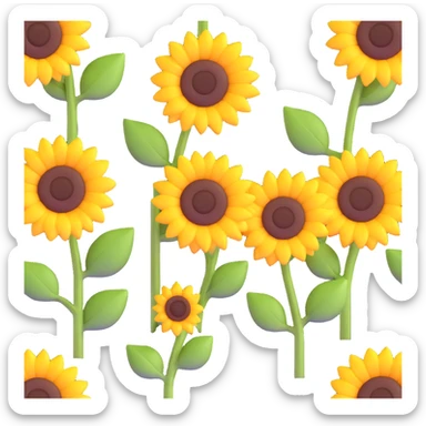 beautiful sunflower sticker