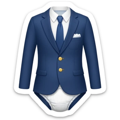 Give me a diaper and a small suit  sticker