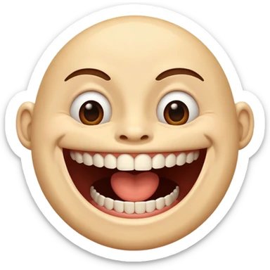 Human with an Giant mouth sticker