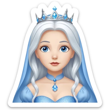Good Witch of the North from the Wizard of Oz with long white hair, blue eyes, white outfit sticker