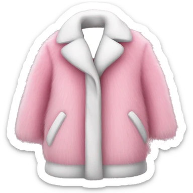 Pink fur coat sticker