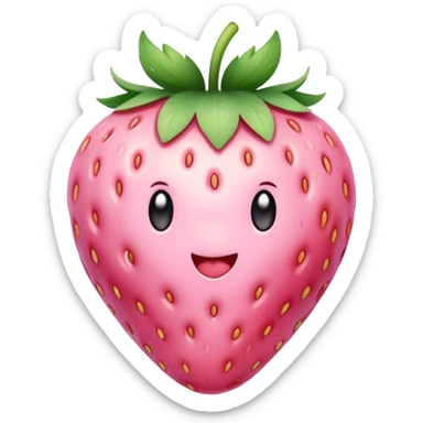 pastel pink strawberry with no face sticker