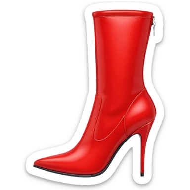 red latex high heel boots sticker