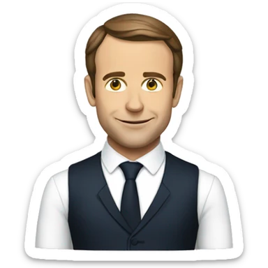 Macron qui sort sticker
