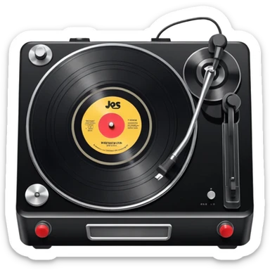 vinyl record player sticker