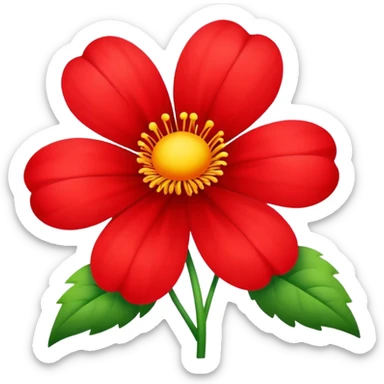 red flower sticker