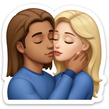 Yo y mi novia dandonos un beso sticker