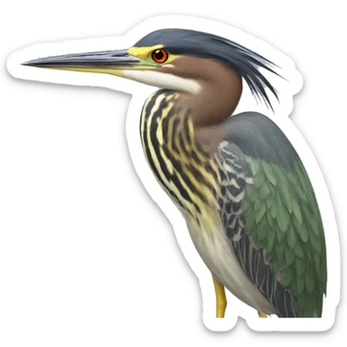 Green-backed Heron (10) sticker
